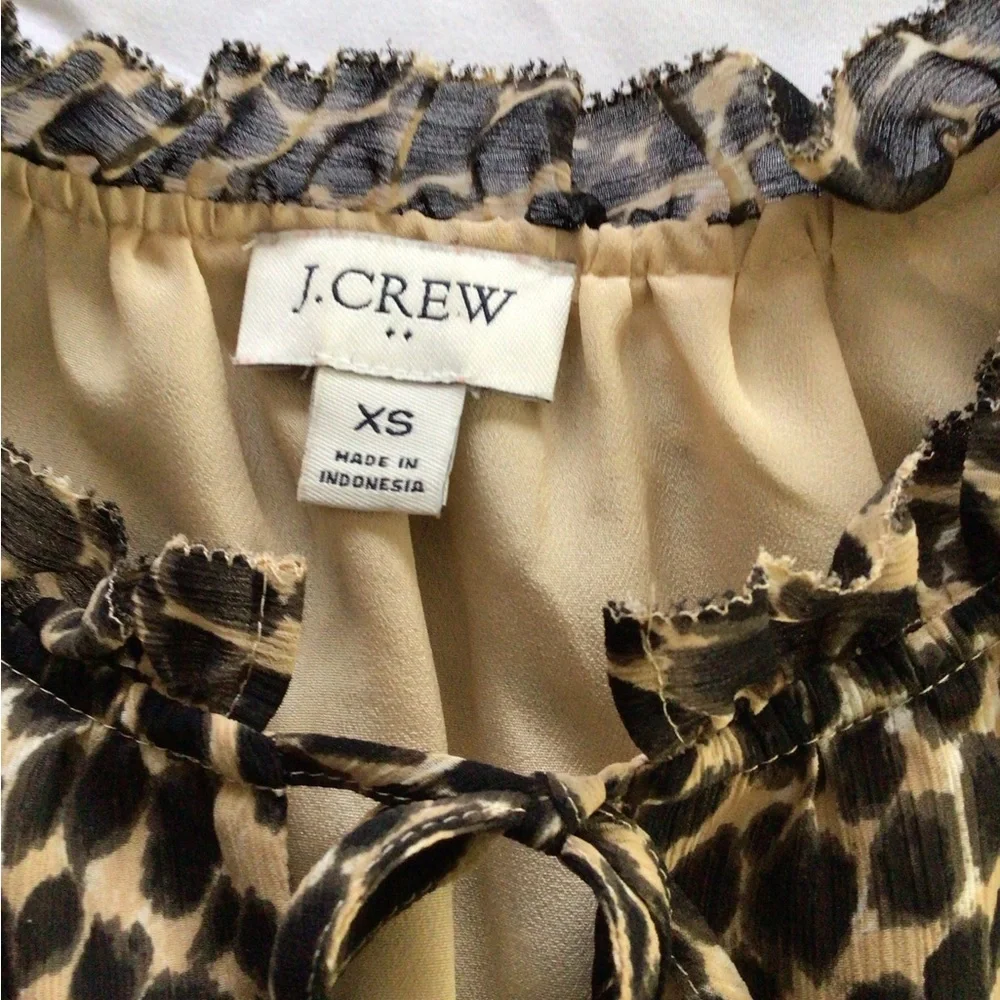 J.Crew leopard blouse size x small
